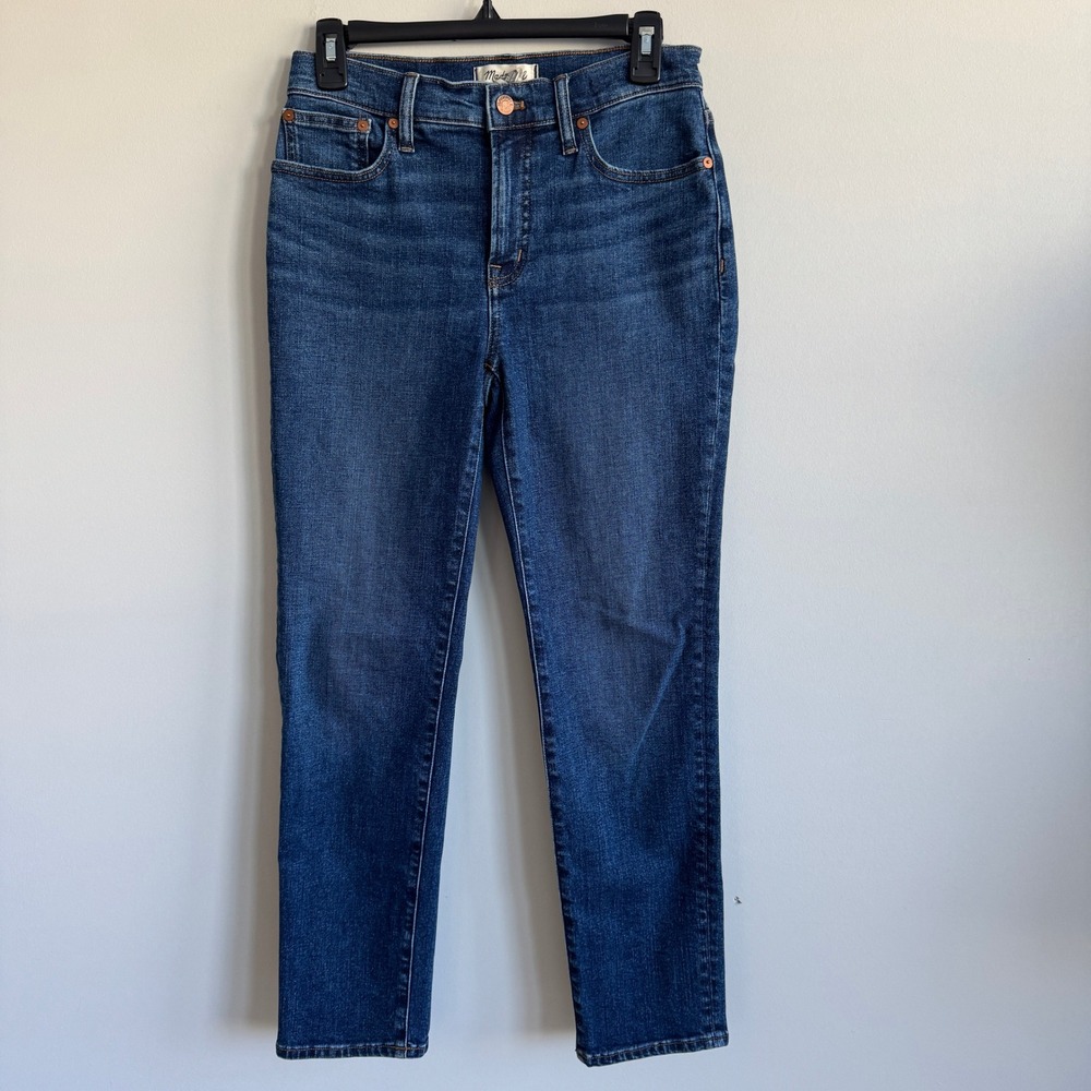 Madewell Mid-Rise Perfect Vintage Jean Dark Wash Tapered Leg Denim Size 26